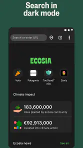 Ecosia - Safe Internet Browser screenshot
