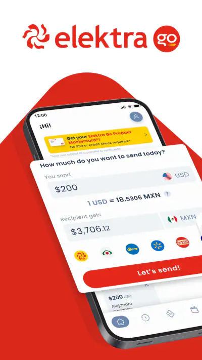 Elektra Go: Money Transfer screenshot 1