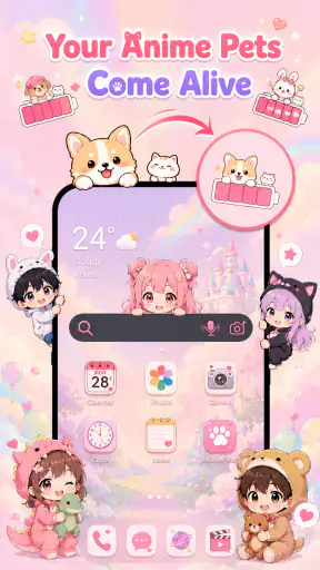 Emoji Battery & Shimeji Pets screenshot 1