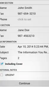 FaxCover Pro Create Cover Page screenshot
