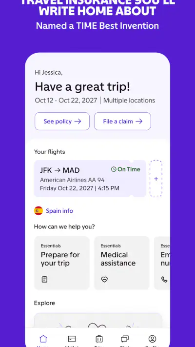 Faye Travel Insurance screenshot 1