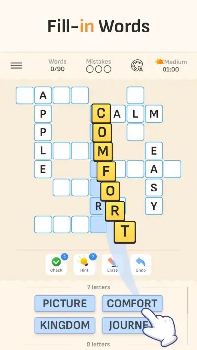 Fill-in Word: Crossword Puzzle screenshot 1