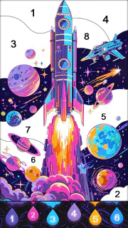 Fluid Art:Color By Number screenshot 8