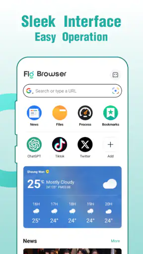Fly Browser-Search & Private screenshot 1