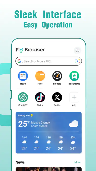 Fly Browser-Search & Private screenshot 1