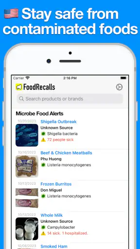 Food Recalls & Alerts screenshot 1
