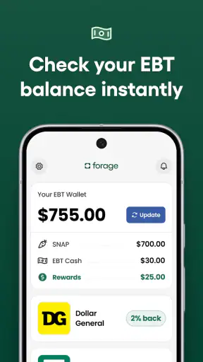 Forage EBT Balance & Rewards screenshot 1