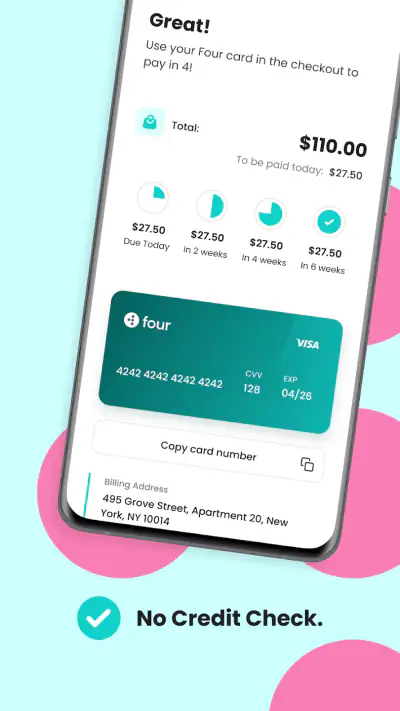 Four | Buy Now, Pay Later screenshot 1