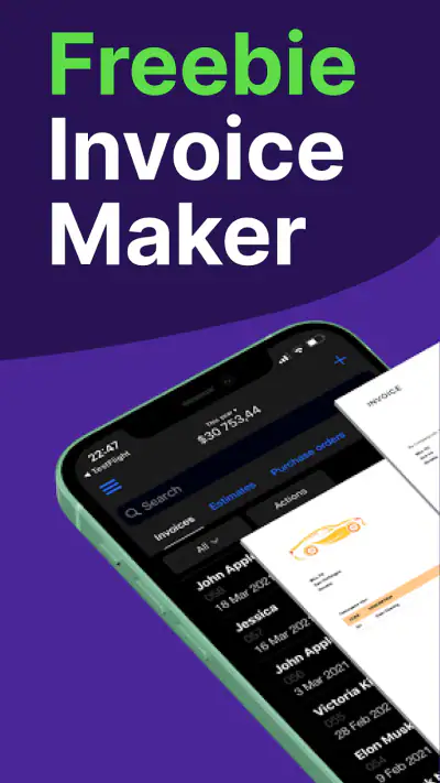 Freebie Invoice Maker Simple screenshot 1