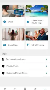 Frontier Airlines screenshot