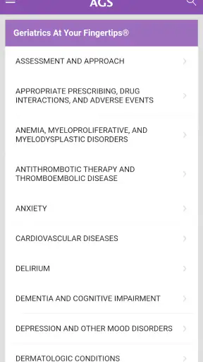 Geriatrics At Your Fingertips screenshot 1