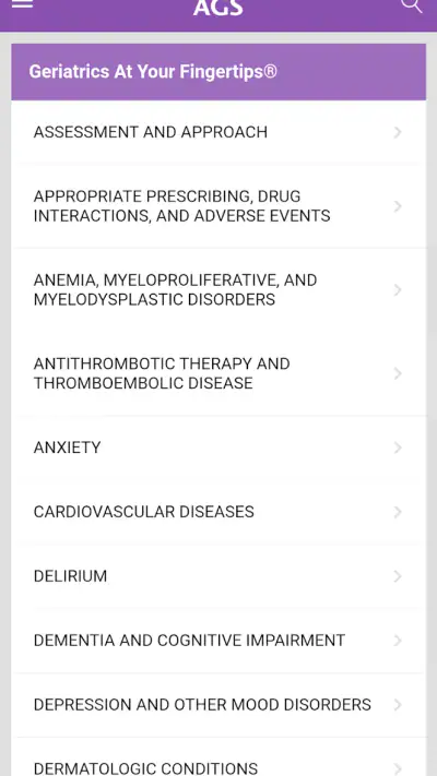 Geriatrics At Your Fingertips screenshot 1