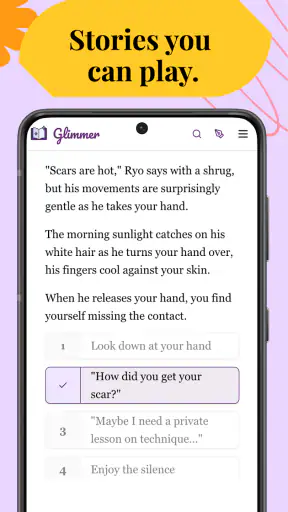 Glimmer: Interactive Fanfics screenshot 1