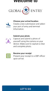 Global Entry screenshot