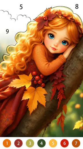 Golden Autumn: Color by Number screenshot 1