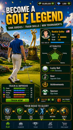 Golf Rising Star : Career Sim screenshot 1