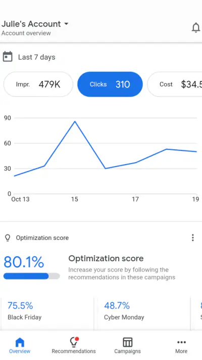 Google Ads screenshot 1
