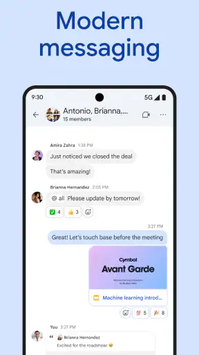 Google Chat screenshot 1