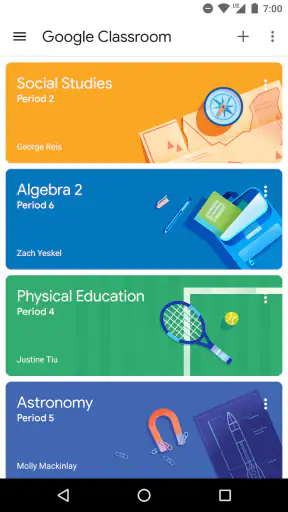 Google Classroom screenshot 1