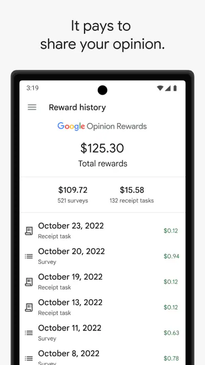 Google Opinion Rewards screenshot 1