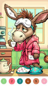 Granny Color By Number Game screenshot