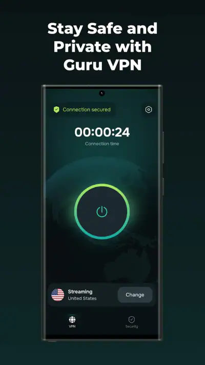 Guru VPN: Fast Secure Proxy screenshot 1