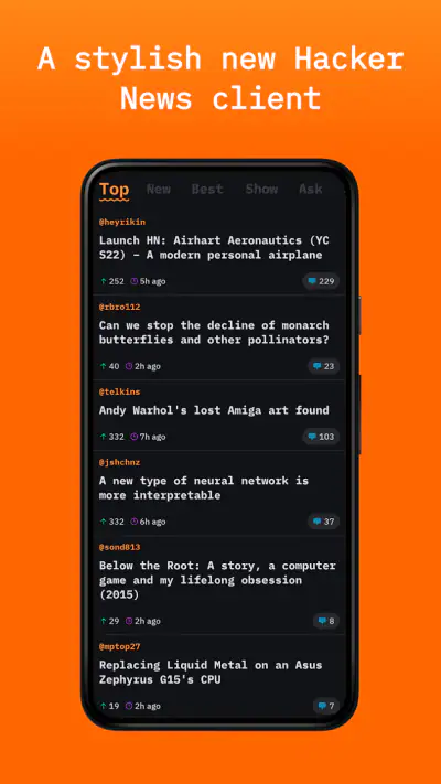 Hacker News screenshot 1