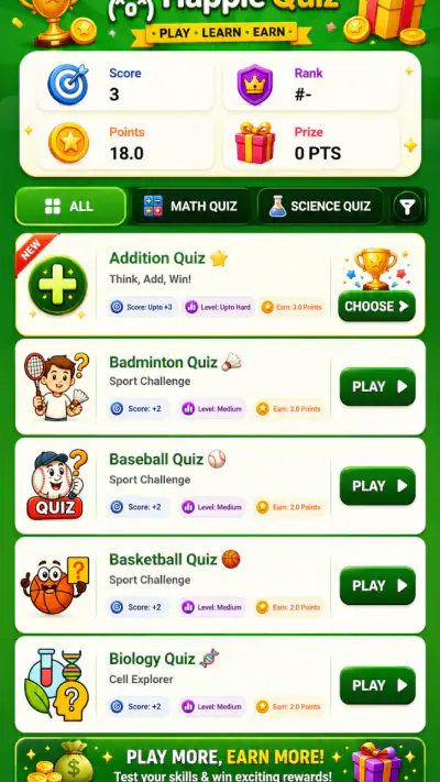 Happie Quiz: Play Earn Rewards screenshot 1