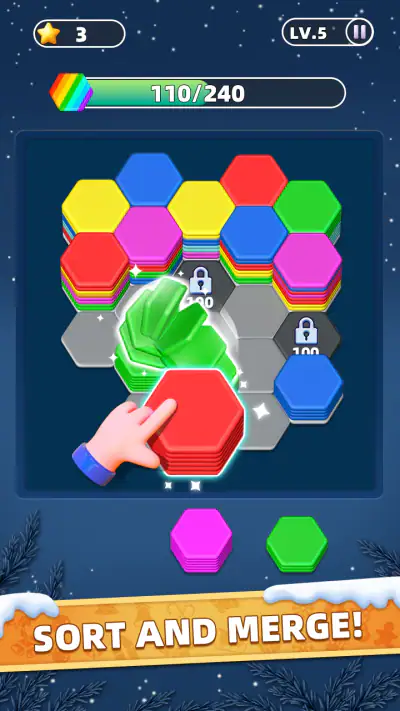 Hexa Master 3D - Color Sort screenshot 1