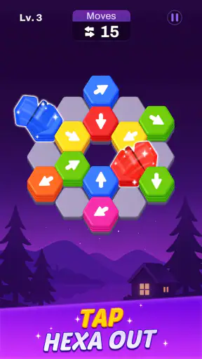 Hexout - Color Hexa Puzzle screenshot 1