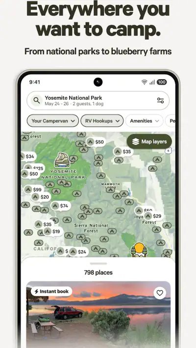 Hipcamp: Camping, RVs & Cabins screenshot 1