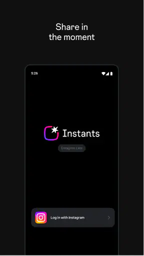 Instants, an Instagram app screenshot 1