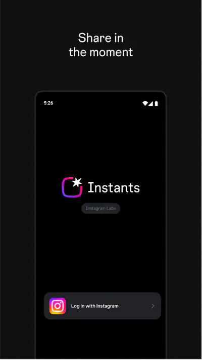 Instants, an Instagram app screenshot 1