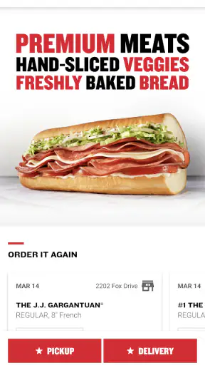 Jimmy John's Sandwiches screenshot 1
