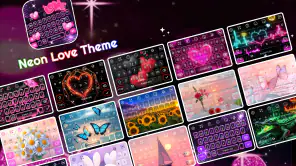 Keyboard - Neon Love Theme screenshot 1