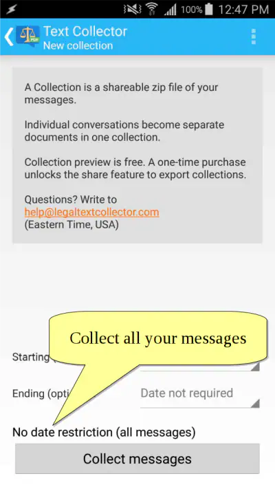 Legal Text Collector screenshot 1