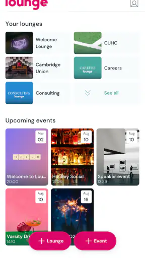 Lounge - Groups & Events screenshot 1