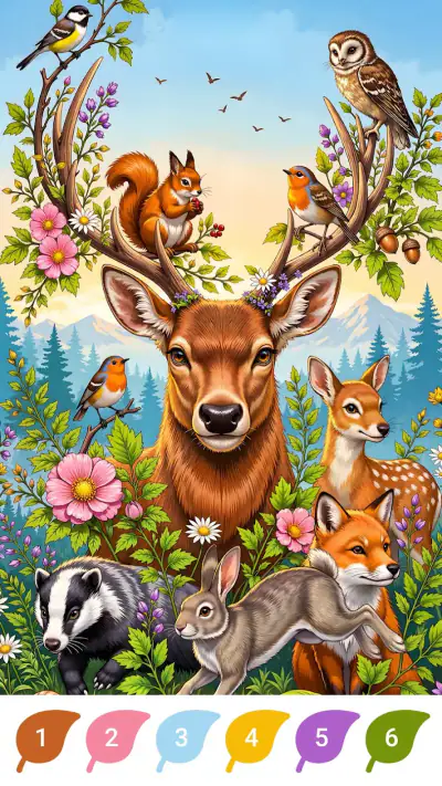Magical Forest Color by Number screenshot 1