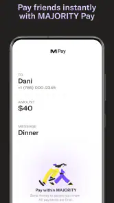 MAJORITY: Mobile banking screenshot