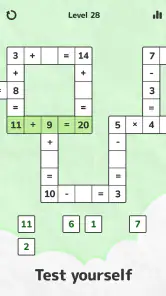 Math Crossword — Number puzzle screenshot