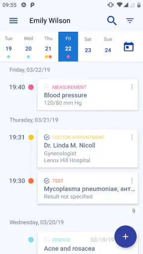 Medical records screenshot 1
