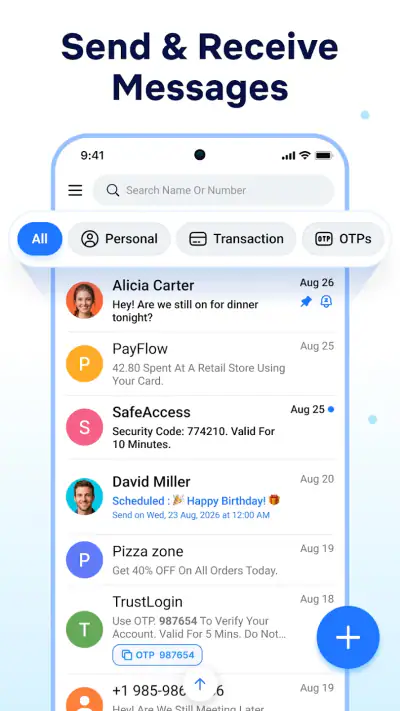 Messages - Text SMS Home screenshot 1
