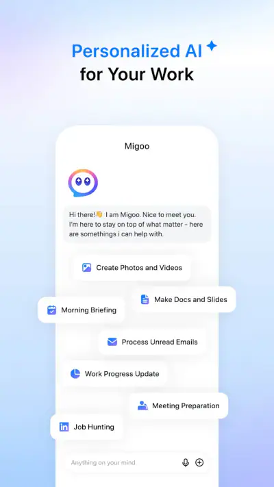 Migoo–Personalized AI For You screenshot 1