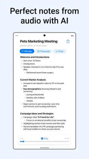 Minutes: AI Meeting Note Taker screenshot 1