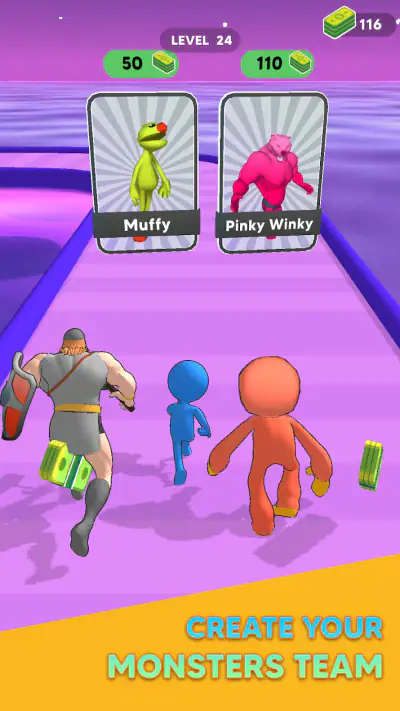 Monster Draft : Merge Runner screenshot 1