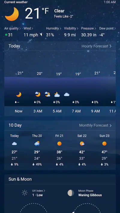 MSN Weather - Forecast & Maps screenshot 1