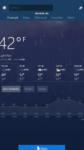 MSN Weather - Forecast & Maps screenshot