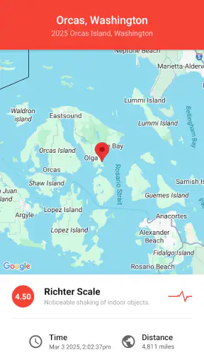 My Earthquake Alerts - Map screenshot 1