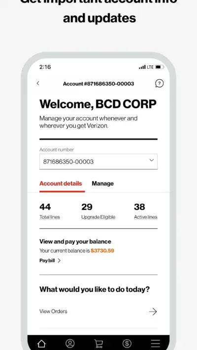 My Verizon For Business screenshot 1
