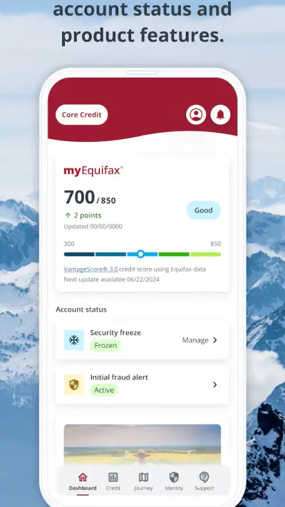 myEquifax screenshot 1